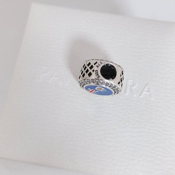 Pandora Anguilla Flag Bead Charm Bracelet Pendant S925 Silver with box - Picture 6 of 9
